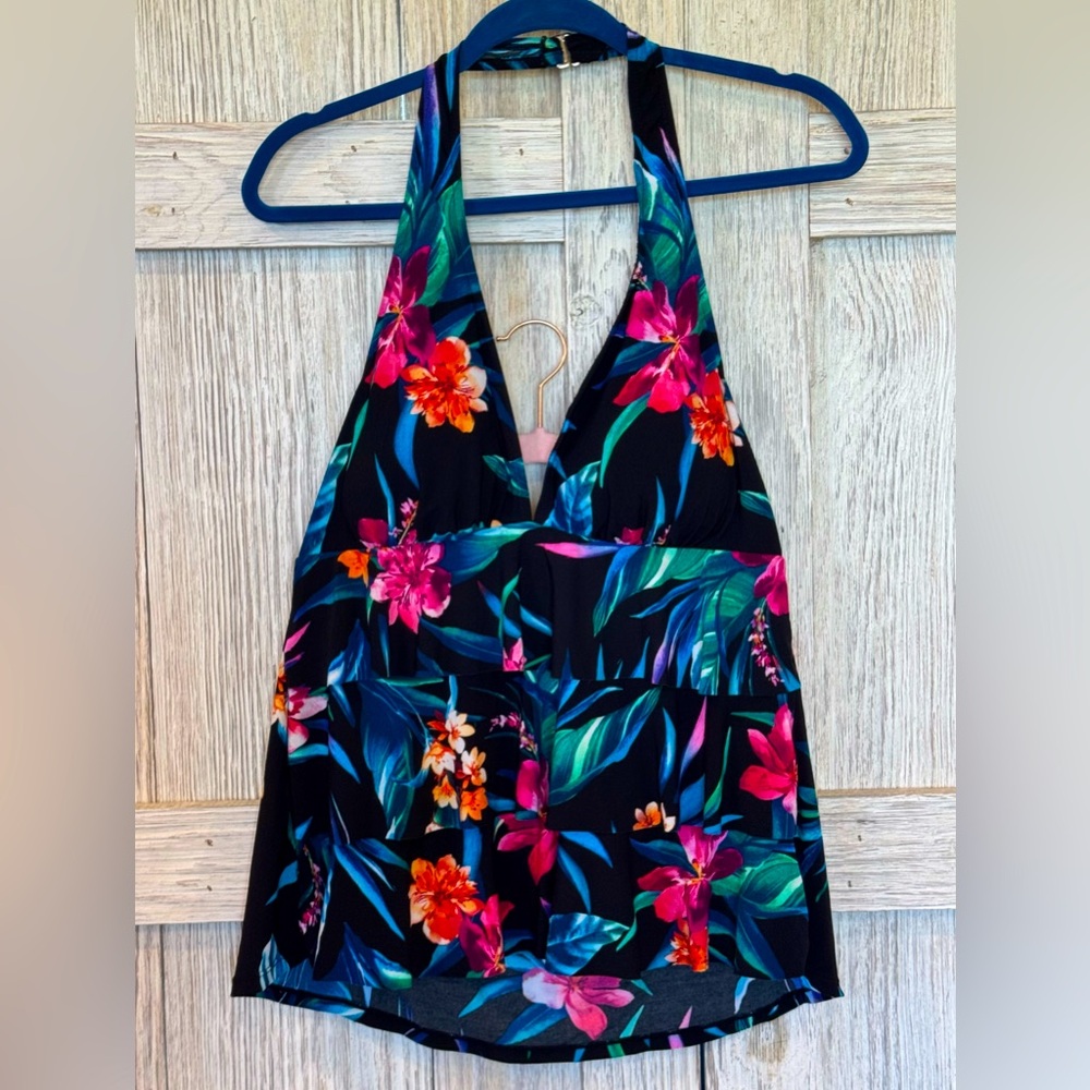 Unbranded Floral Halter Tankini  sz 18